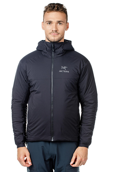 Куртка мужская Arcteryx Atom AR Hoody Black - Фото 3 большая