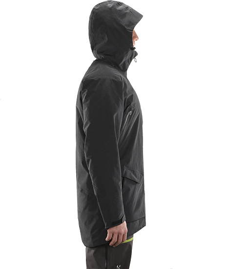 Куртка мужская Haglofs Torsang Parka True Black - Фото 4 большая