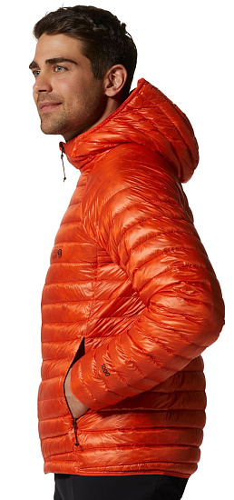 Куртка мужская Mountain Hardwear Ghost Whisperer UL Hoody State Orange - Фото 3 большая