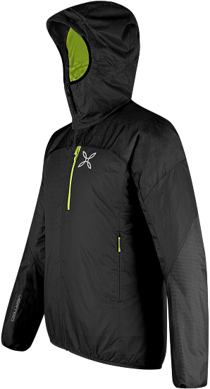 Куртка мужская Montura Vertigo Hybrid Black/Sunny Lime - Фото 3 большая