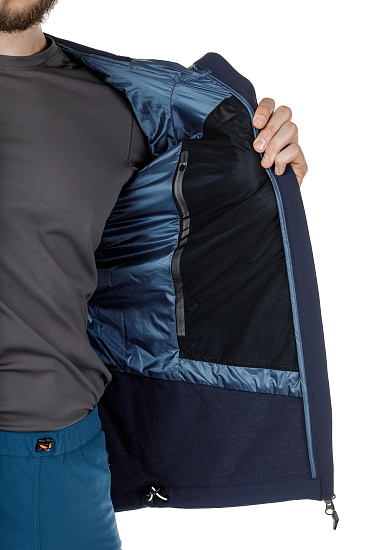 Куртка мужская Ortovox Swisswool Piz Palu Night Blue - Фото 8 большая
