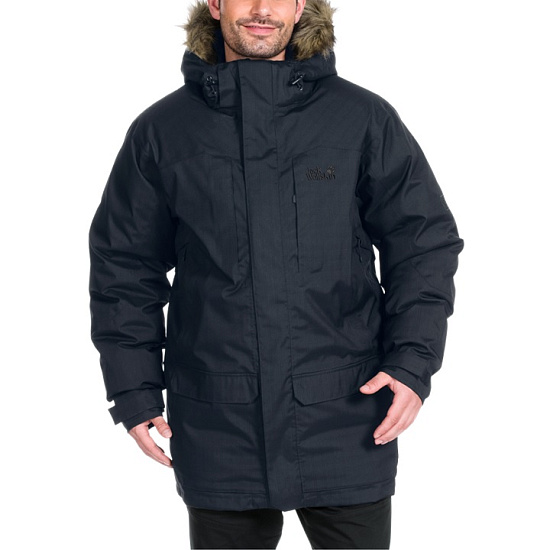 Куртка мужская Jack Wolfskin ANCHORAGE PARKA Night Blue - Фото 2 большая
