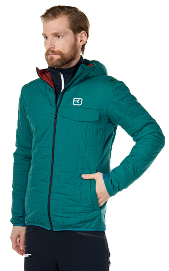 Куртка мужская Ortovox Swisswool Piz Badus Pacific Green - Фото 2 большая