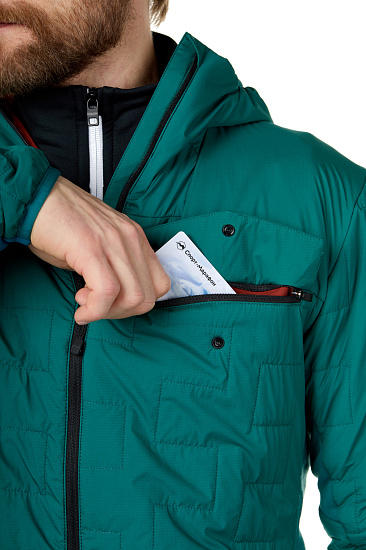 Куртка мужская Ortovox Swisswool Piz Badus Pacific Green - Фото 5 большая