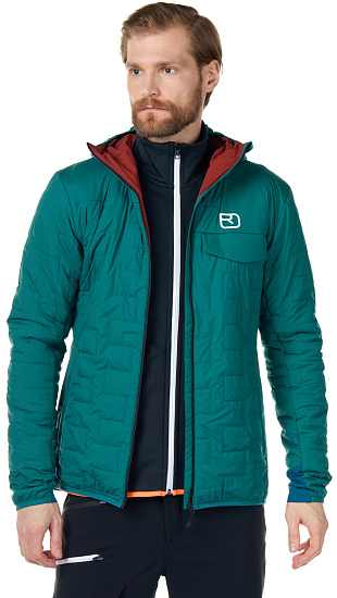 Куртка мужская Ortovox Swisswool Piz Badus Pacific Green - Фото 6 большая