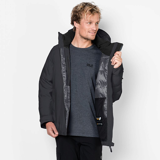 Куртка мужская Jack Wolfskin Mount Logan Phantom - Фото 3 большая