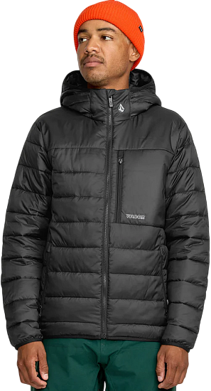 Куртка утеп мужская Volcom Puff Puff Hooded Black - Фото 2 большая
