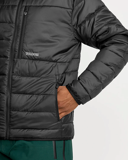 Куртка утеп мужская Volcom Puff Puff Hooded Black - Фото 7 большая