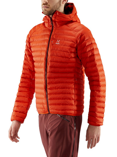 Куртка мужская Haglofs Essens Mimic Hood Habanero/Maroon Red - Фото 3 большая