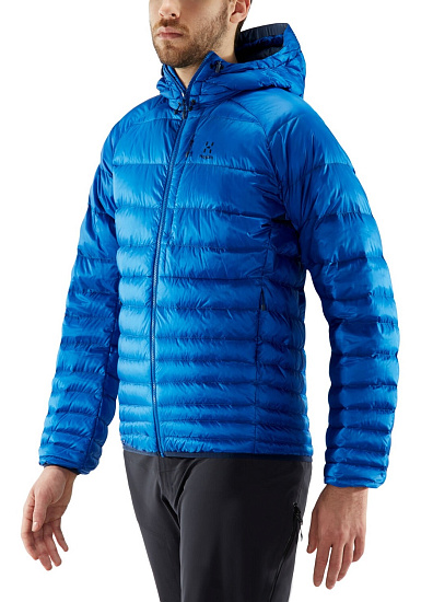 Куртка мужская Haglofs Essens Down Hood Storm Blue/Tarn Blue - Фото 3 большая