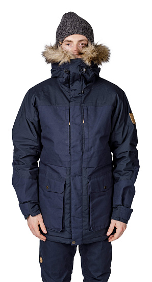 Куртка мужская Fjallraven Barents Parka Dark Navy - Фото 6 большая