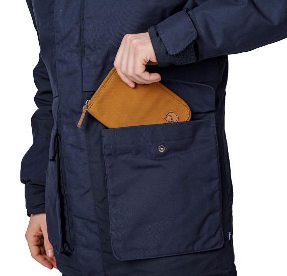 Куртка мужская Fjallraven Barents Parka Dark Navy - Фото 10 большая