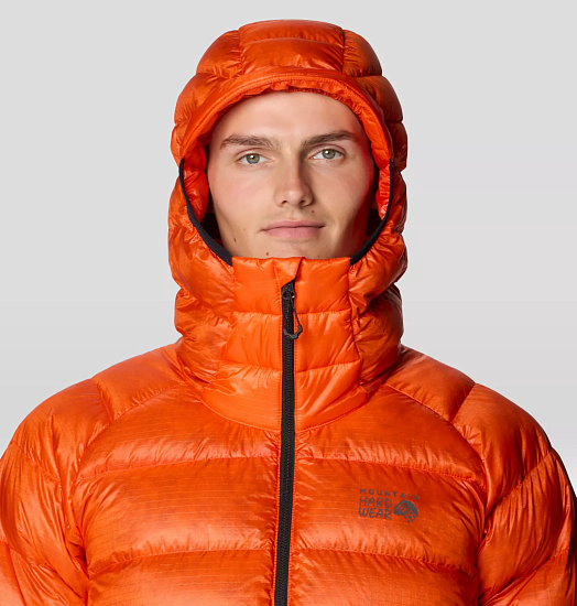 Куртка мужская Mountain Hardwear Phantom Alpine Down Hooded State Orange - Фото 4 большая
