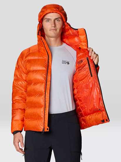 Куртка мужская Mountain Hardwear Phantom Alpine Down Hooded State Orange - Фото 9 большая