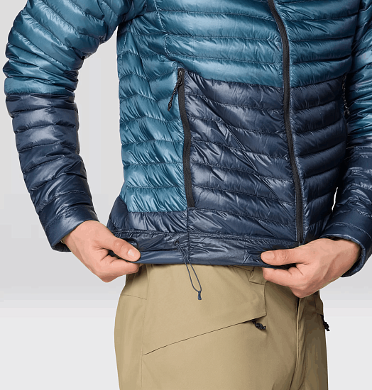 Куртка мужская Mountain Hardwear Ghost Whisperer Hoody Adriatic Blue - Фото 9 большая