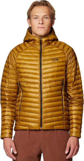 Куртка мужская Mountain Hardwear Ghost Whisperer Hoody Olive Gold - Фото 3 большая