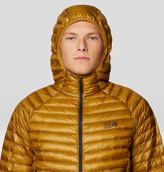Куртка мужская Mountain Hardwear Ghost Whisperer Hoody Olive Gold - Фото 6 большая