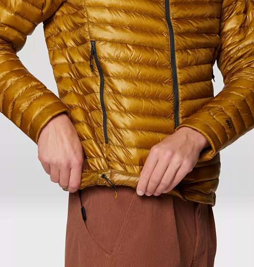Куртка мужская Mountain Hardwear Ghost Whisperer Hoody Olive Gold - Фото 8 большая