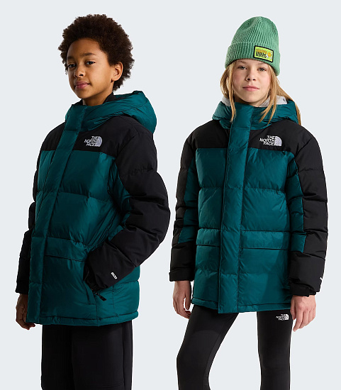 Куртка детская The North Face Himalayan Down Short Parka Pacific Teal - Фото 3 большая