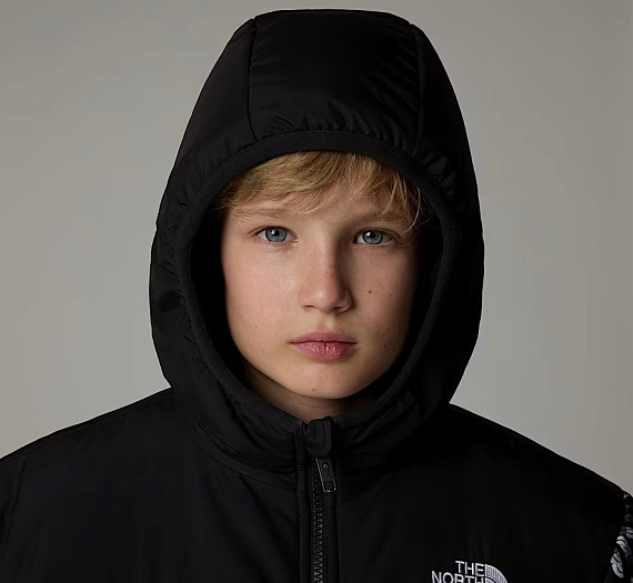 Куртка детская The North Face Reversible Shasta F/Z Hooded TNF Black Vector Field Print - Фото 8 большая