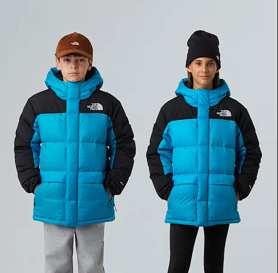 Куртка детская The North Face Himalayan Down Short Parka Meridian Blue - Фото 5 большая