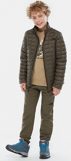 Куртка детская The North Face Thermoball Full Zip Taupe Green - Фото 5 большая