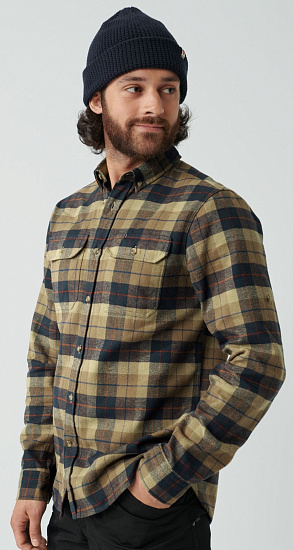 Рубашка мужская Fjallraven Singi Heavy Flannel Super Grey/Stone Grey - Фото 3 большая