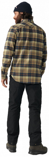 Рубашка мужская Fjallraven Singi Heavy Flannel Dark Sand - Фото 7 большая