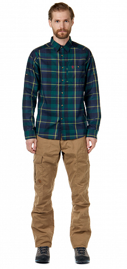 Рубашка мужская Fjallraven Fjallglim Arctic Green-Navy - Фото 2 большая