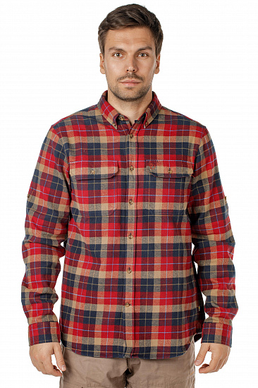 Рубашка мужская Fjallraven Singi Heavy Flannel Deep Red - Фото 4 большая