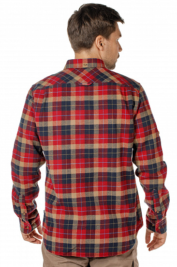 Рубашка мужская Fjallraven Singi Heavy Flannel Deep Red - Фото 6 большая