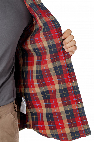 Рубашка мужская Fjallraven Singi Heavy Flannel Deep Red - Фото 7 большая