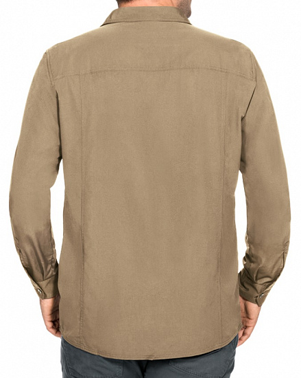 Рубашка мужская Jack Wolfskin Atacama Roll-Up Shirt Sand Dune - Фото 3 большая