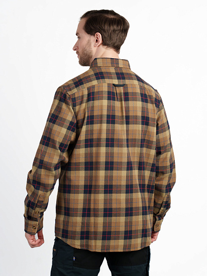 Рубашка мужская Fjallraven Värmland Dark Sand/Dark Navy - Фото 5 большая