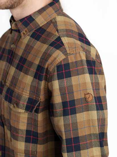 Рубашка мужская Fjallraven Värmland Dark Sand/Dark Navy - Фото 7 большая