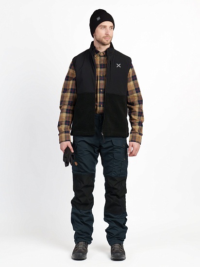 Рубашка мужская Fjallraven Värmland Dark Sand/Dark Navy - Фото 9 большая