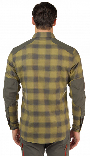 Рубашка мужская Norrona Svalbard Flannel Olive Drab/Slate Grey - Фото 5 большая