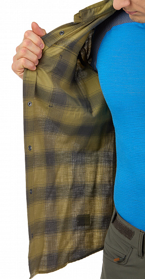 Рубашка мужская Norrona Svalbard Flannel Olive Drab/Slate Grey - Фото 7 большая