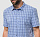 Рубашка мужская Jack Wolfskin Rays Stretch Vent Shirt Blue Checks - Фото 4 малая