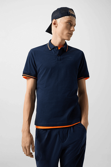 Поло мужское Bogner Fire+Ice Arjan Night Blue - Фото 3 большая