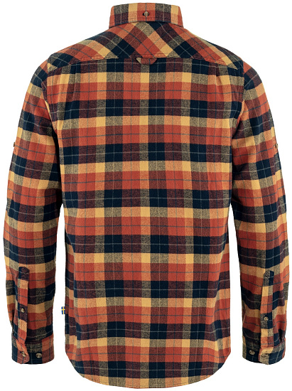 Рубашка мужская Fjallraven Singi Heavy Flannel Autumn Leaf/Dark Navy - Фото 2 большая
