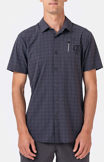 Рубашка мужская Ternua Athym Whales Grey/Black - Фото 3 большая