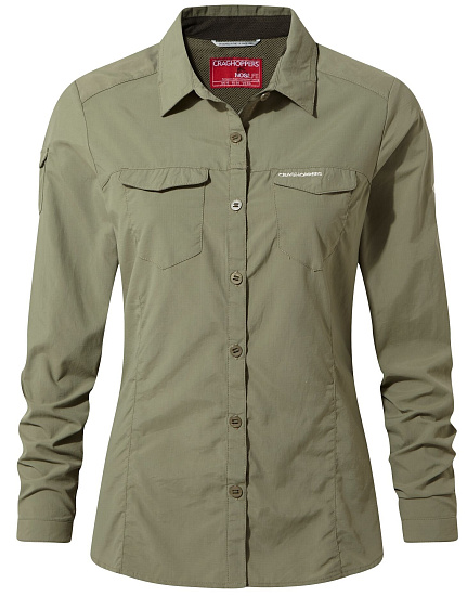 Рубашка женская Craghoppers NosiLife Adventure II LS Зеленый - Фото 1 большая