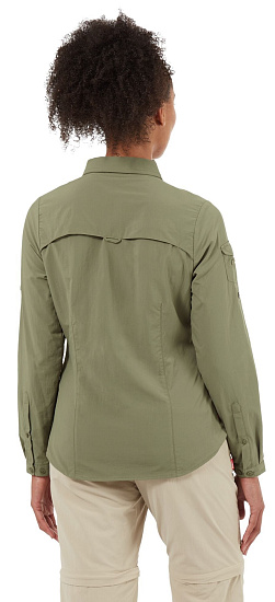 Рубашка женская Craghoppers NosiLife Adventure II LS Зеленый - Фото 3 большая