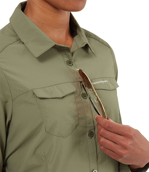 Рубашка женская Craghoppers NosiLife Adventure II LS Зеленый - Фото 8 большая
