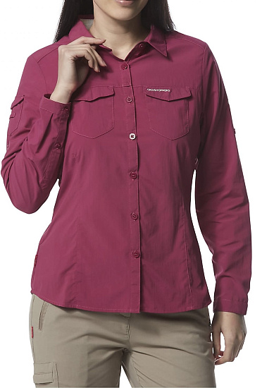 Рубашка женская Craghoppers NosiLife Adventure II LS Розовый - Фото 3 большая