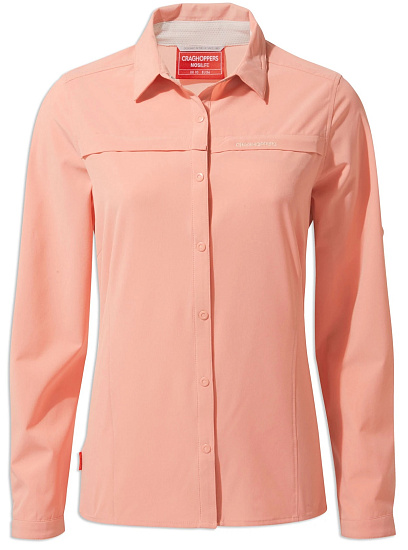 Рубашка женская Craghoppers Nosilife Pro LS Розовый - Фото 1 большая