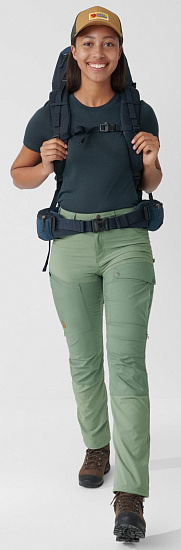 Брюки женские Fjallraven Abisko Midsummer Jade Green/Patina Green - Фото 3 большая