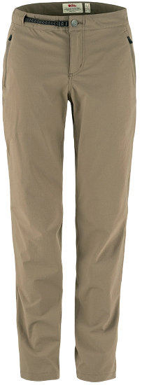 Брюки женские Fjallraven High Coast Trail Suede Brown - Фото 1 большая