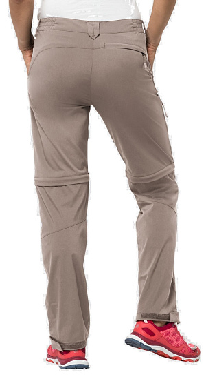 Брюки женские Jack Wolfskin Activate Light Zip Off Moon rock - Фото 3 большая